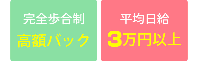 高額バック＆平均日給3万円以上